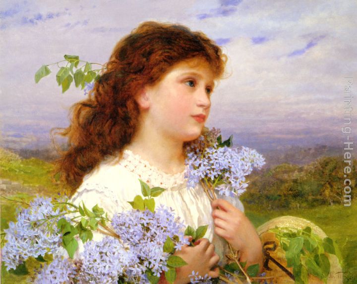 The Time of the Lilacs painting - Sophie Gengembre Anderson The Time of the Lilacs art painting